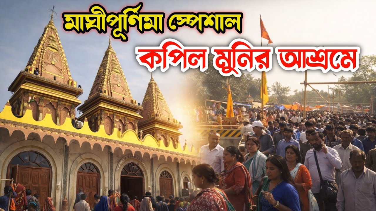 কপিল মুনির আশ্রমে ভক্তদের ভিড় 🛕🙏👥 । মাঘীপূর্ণিমা স্পেশাল। গঙ্গাসাগর তীর্থযাত্রা।