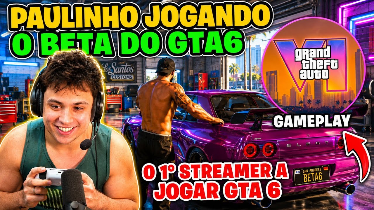 Acesso Antecipado😱🚨PAULINHO O LOKO JOGOU o BETA do GTA 6 PELA PRIMEIRA VEZ (Rockstar Games)