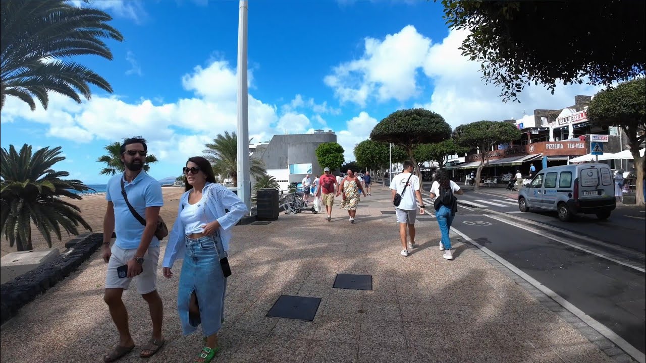 PUERTO DEL CARMEN LANZAROTE SPAIN BEAUTIFUL LUNCH WALK ☀️🌴🇮🇨🇪🇦