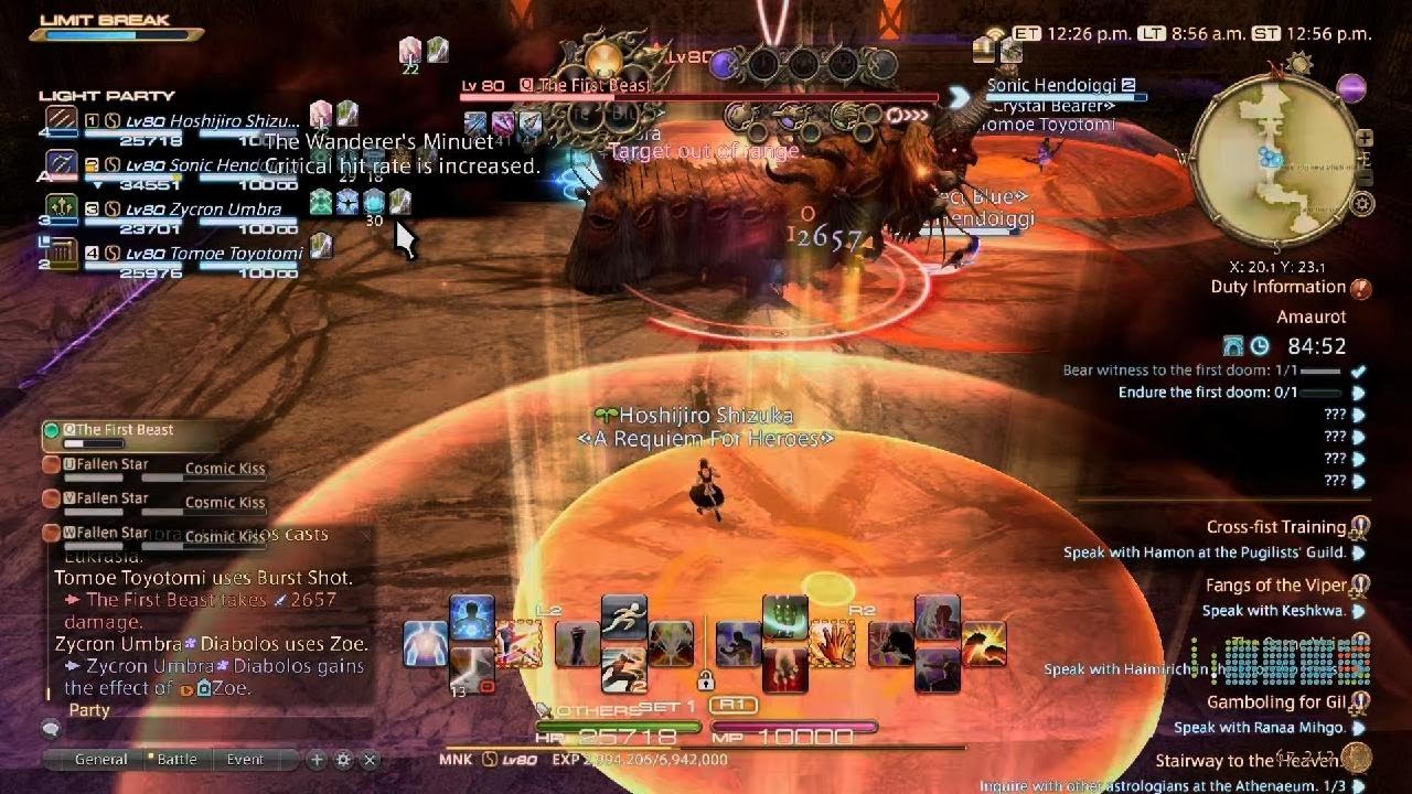FINAL FANTASY XIV Online Amourot running with party