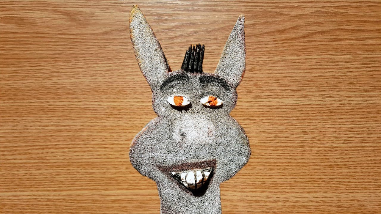 Painted Donkey sponge ripping ASMR |WATCH IN HD| #sponge