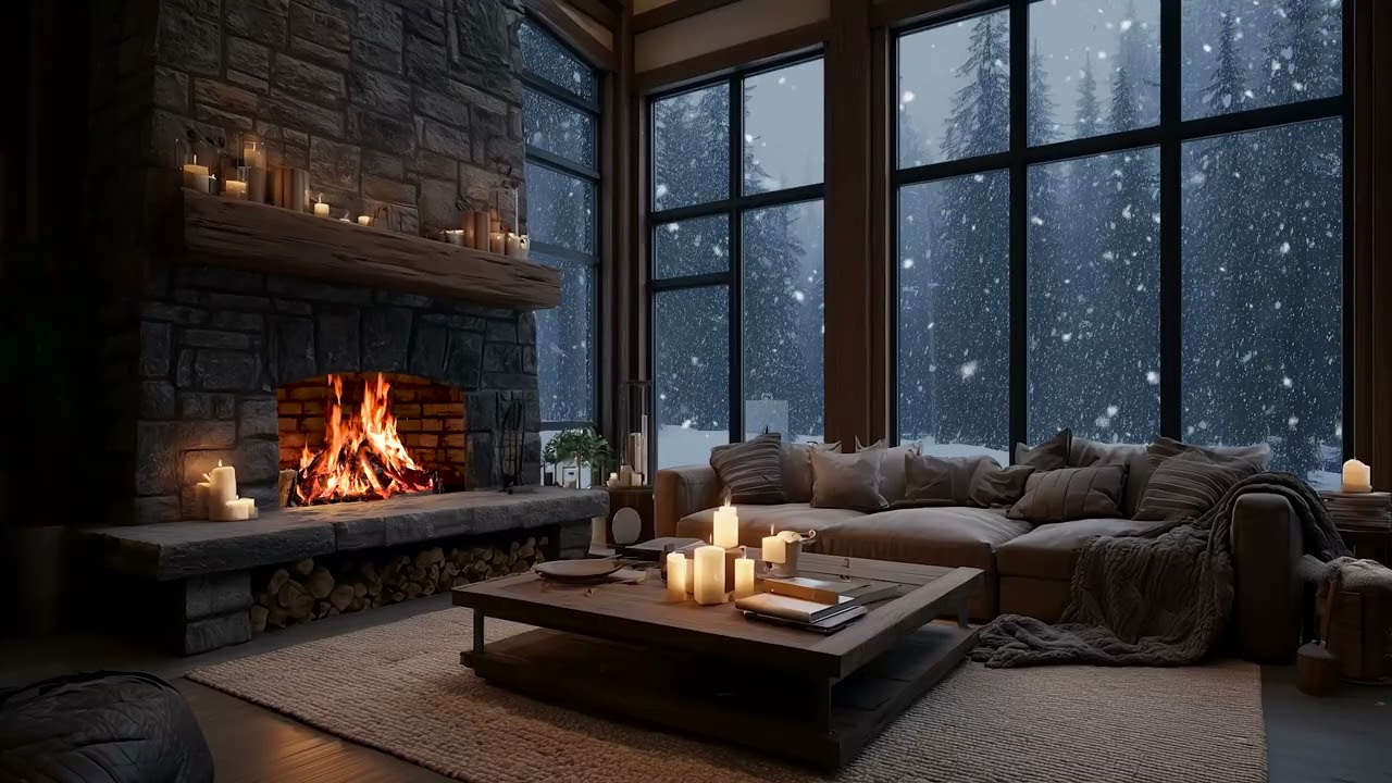 Relaxing Fire And Wind White Noise For Deep Sleep And Mental Relaxation