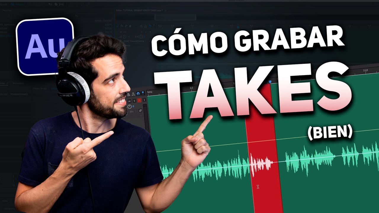 GRABA TAKES de voz COMO UN PRO con ADOBE AUDITION (TUTORIAL paso a paso)