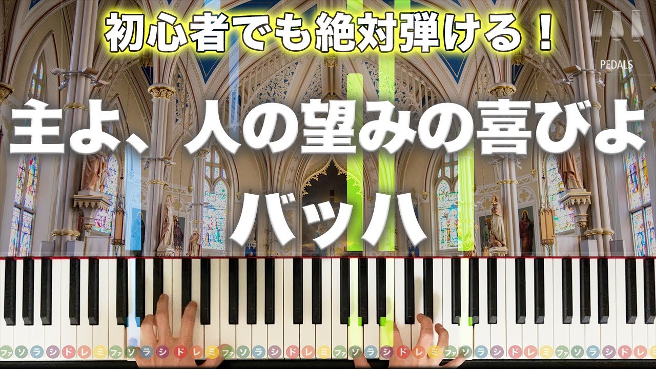「主よ、人の望みの喜びよ」J.S.バッハ 【初心者でも絶対弾ける！動画で分かるピアノの弾き方】レベル☆☆