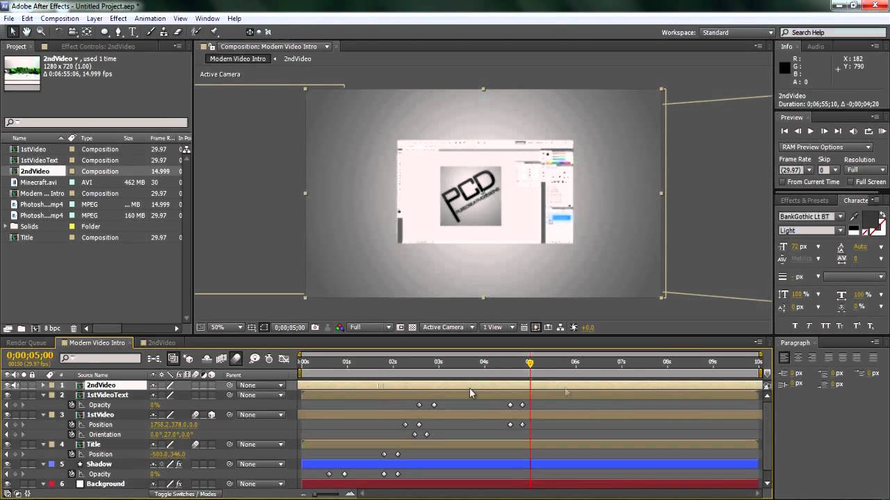 After Effects CS4, CS5 Tutorial: Creating a Modern Video Intro/Promo