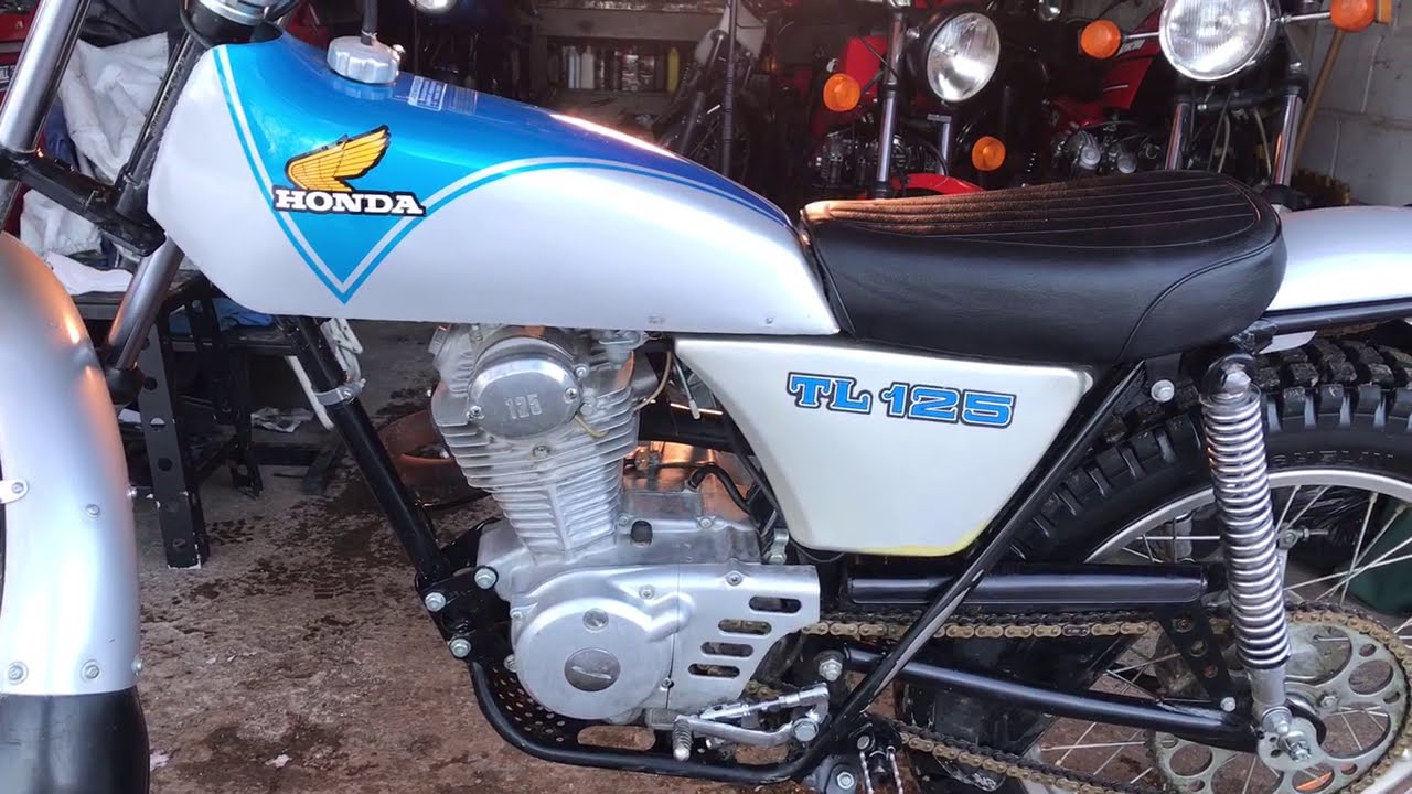 Мотоцикл Honda TL125 Trials 1974 года выпуска.
