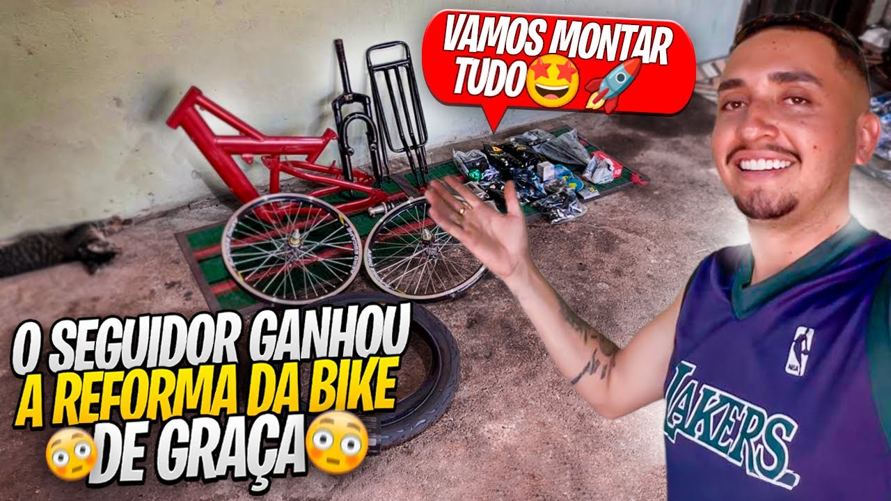 FIZ UMA REFORMA DE GRAÇA NA BIKE DESSE SEGUIDOR E FICOU MUITO TOP🤩🚀