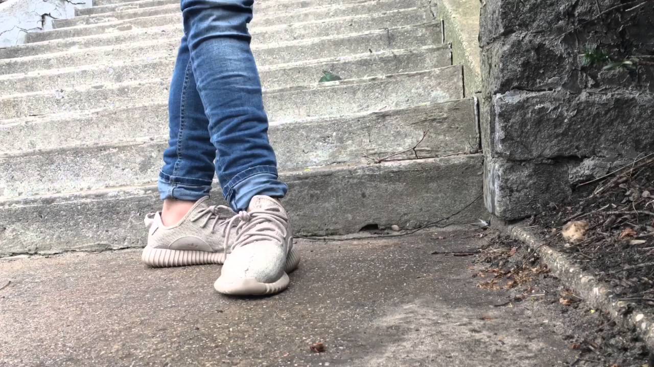 Adidas yeezy 350 (on feet) Oxford tan   And Turtle dove