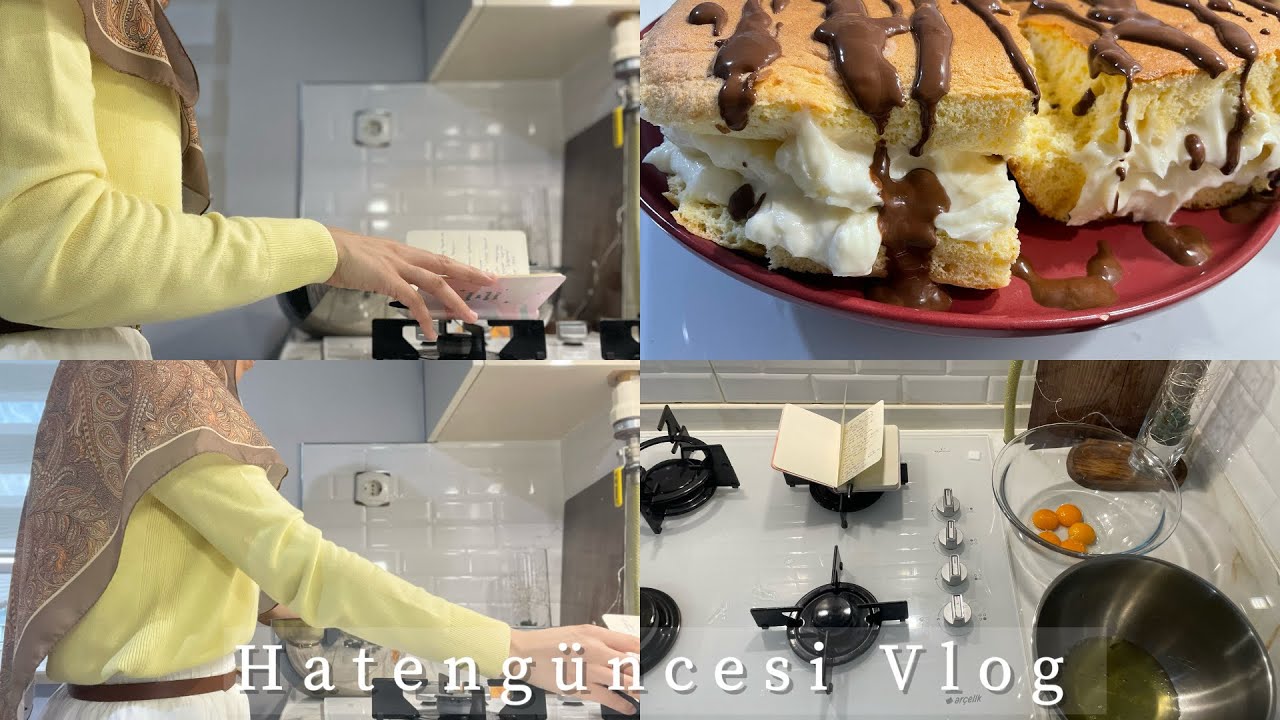 Bir haftasonumuz nasıl geçiyor ?🎀Muzlu rulo pasta tarifi 🍰🍰