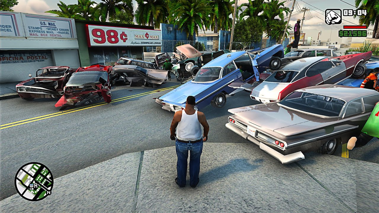 GTA SA Realistic Vehicle Deformation - Crazy Traffic Crashes Mod Ep.59