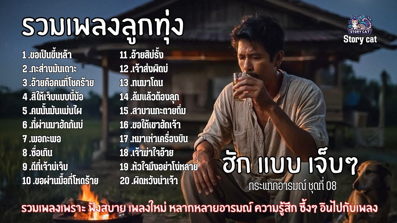 รวมเพลงลูกทุ่ง ฮัก แบบ เจ็บ ๆ กระแทกอารมณ์ หลากหลายความรู้สึก เพลงใหม่ฟ้งยาว ๆ : Story cat