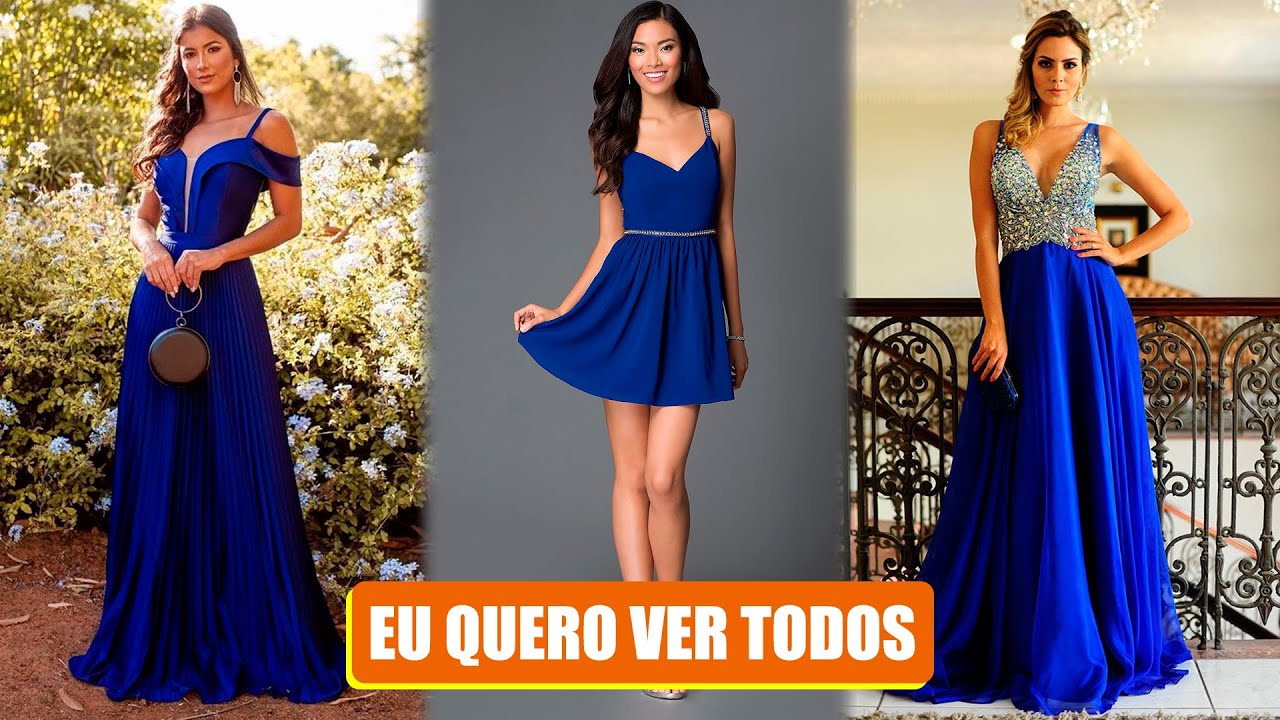 Vestidos de Festa Azul Royal