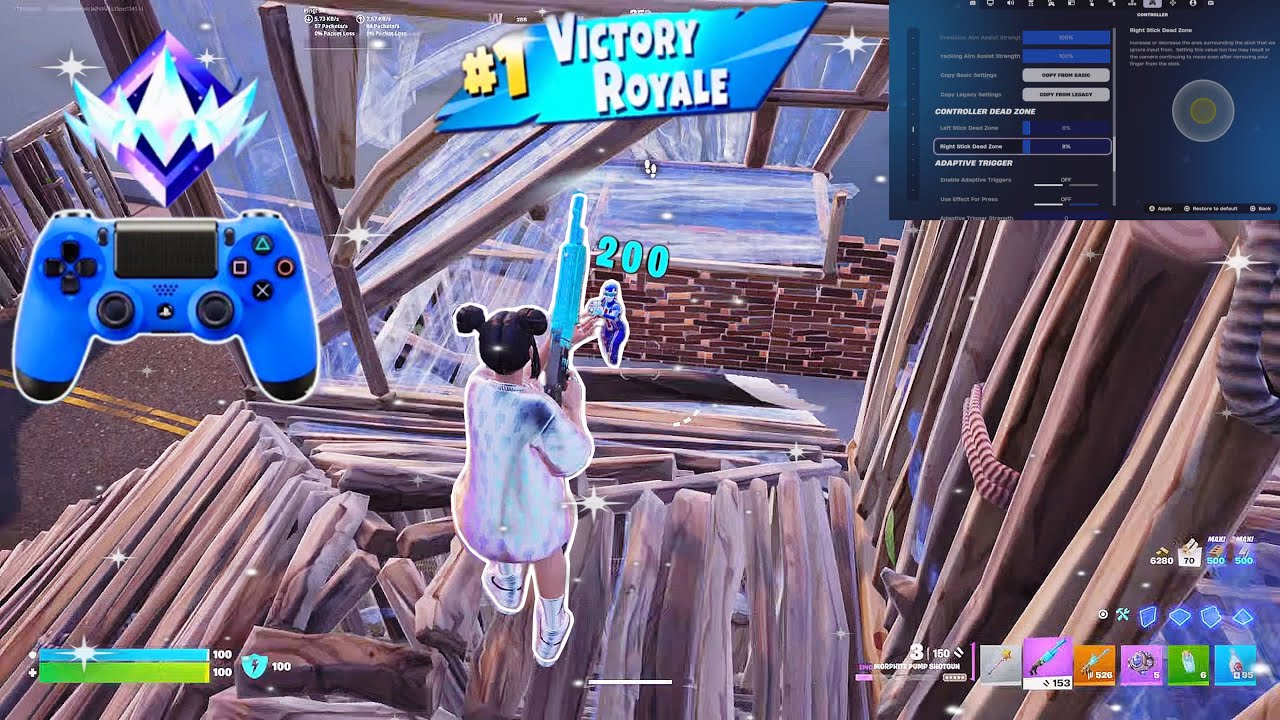 Fortnite Reload is EASY for the BEST PS4 Controller player + Best Controller Settings | Ps5 120FPS