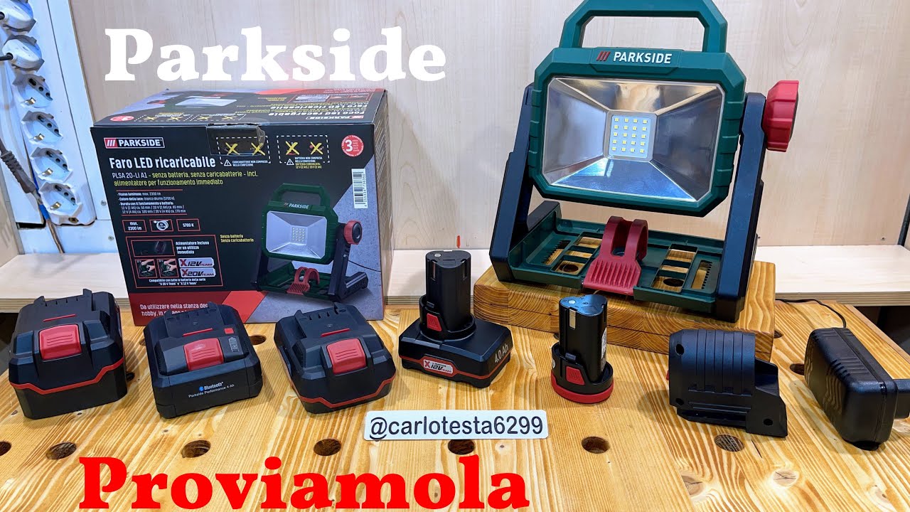 Parkside faro led ricaricabile PLSA 20 Li recensione test