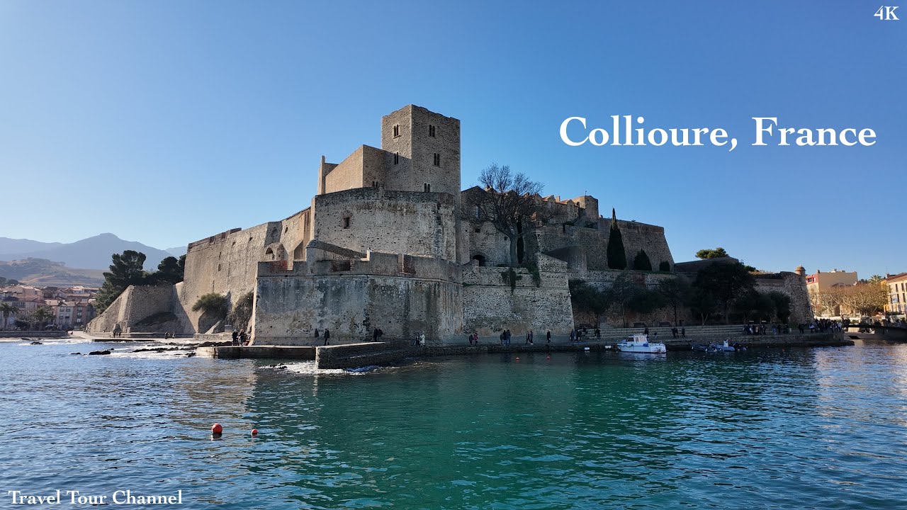 🇫🇷 Collioure - Walking Tour 4K ( picturesque catalan village ) Relaxing Video