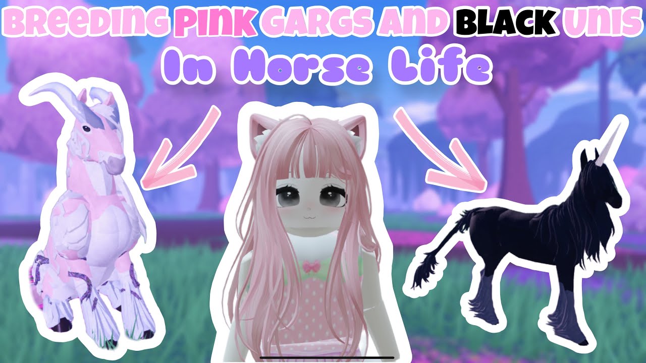 Breeding PINK gargoyles and BLACK unicorns in Horse Life! 🦄🖤| Horse Life Roblox