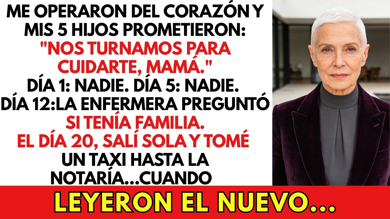 Mis 5 Hijos Prometieron Cuidarme Tras Mi Cirugía, Pero 20 Días Después...