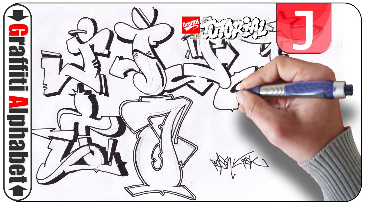 Graffiti Alphabet Letra J - Buchstabe J - Letter J