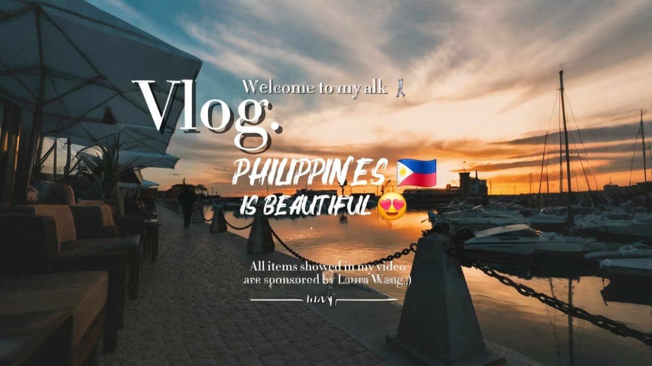 Walk in Philippines at sunset 🌇  view 