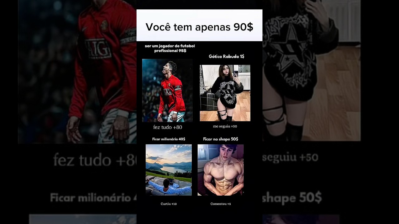 Voc&ecirc; tem apenas 90$, qual sua escolha?