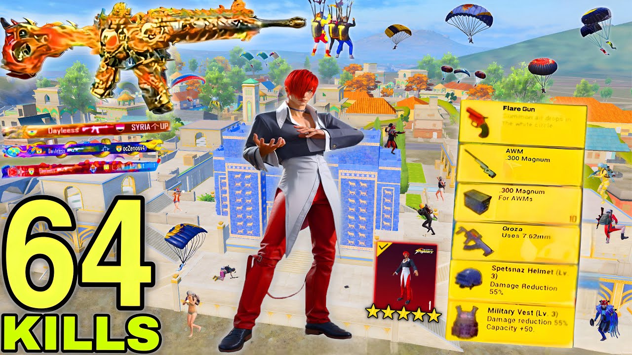 64 KILLS!😍 NEW UPDATE BEST SNIPER GAMEPLAY🔥Lori Yagami SET😈 SAMSUNG,A7,A8,J5,J7,J2,J3,XS,A3,A4,A5,A6