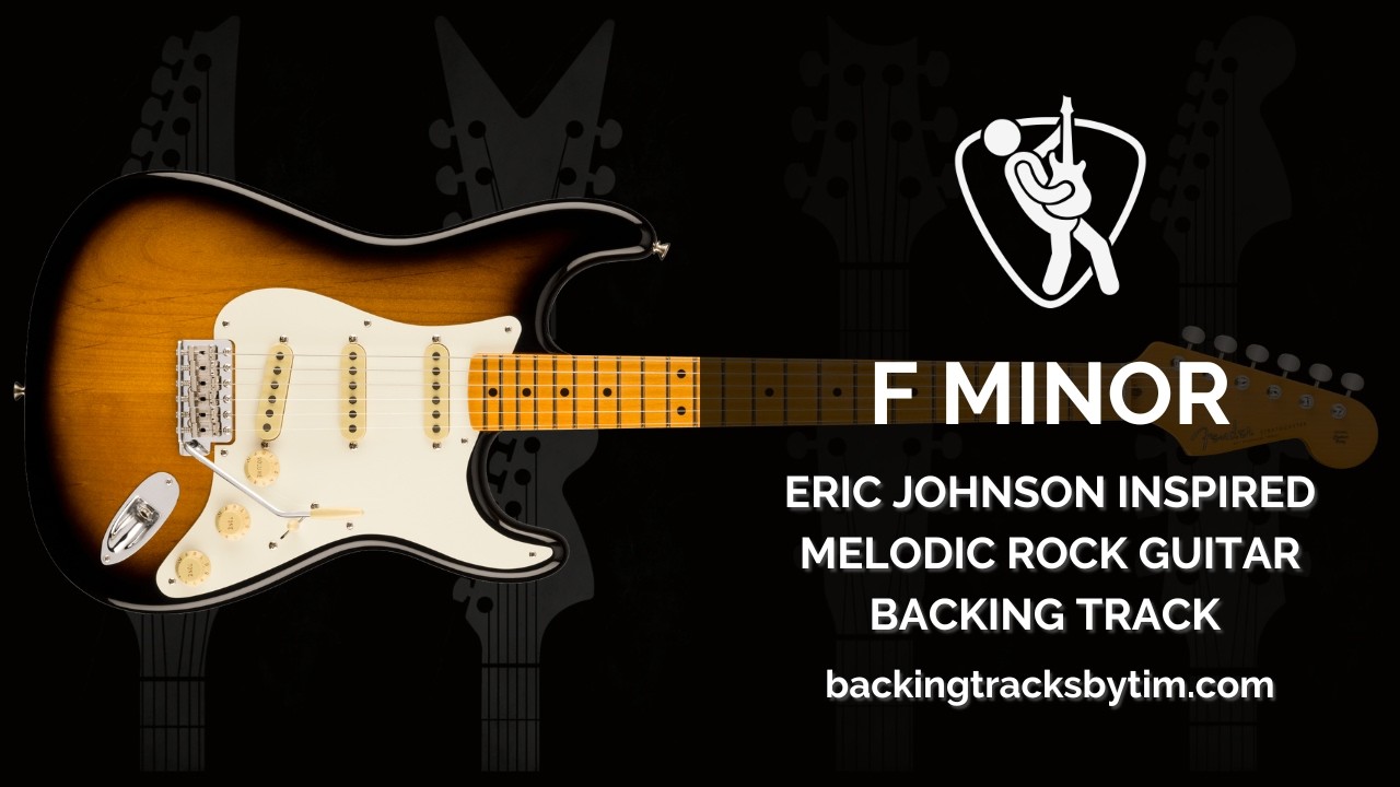 Eric Johnson Inspired Melodic Rock Guitar Backing Track Jam in F Minor | 140 BPM