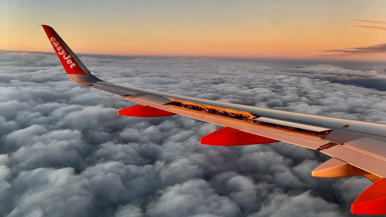 [4K] Amazing Geneva Sunset Landing | EasyJet | A320-214 (sharklets) | GVA | U21472 | HB-JXR