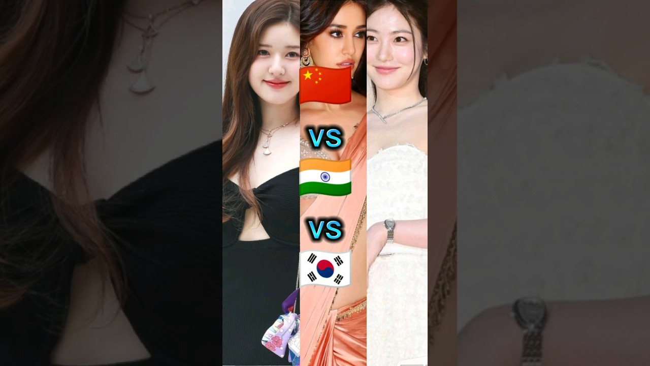 China 🇨🇳 vs India 🇮🇳 vs South Korea 🇰🇷 #shorts #beautiful #kpop #bts #blackpink
