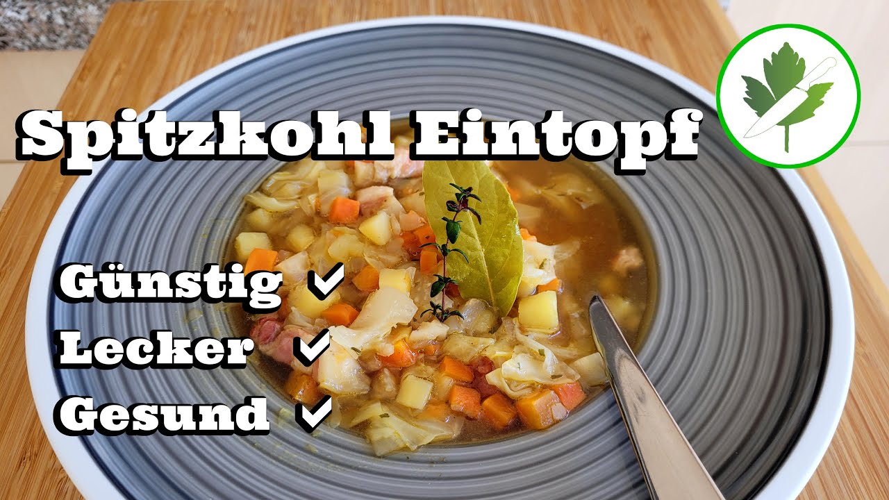 G&uuml;nstig lecker kochen 👉 Spitzkohl Eintopf mit Speck und Gem&uuml;se