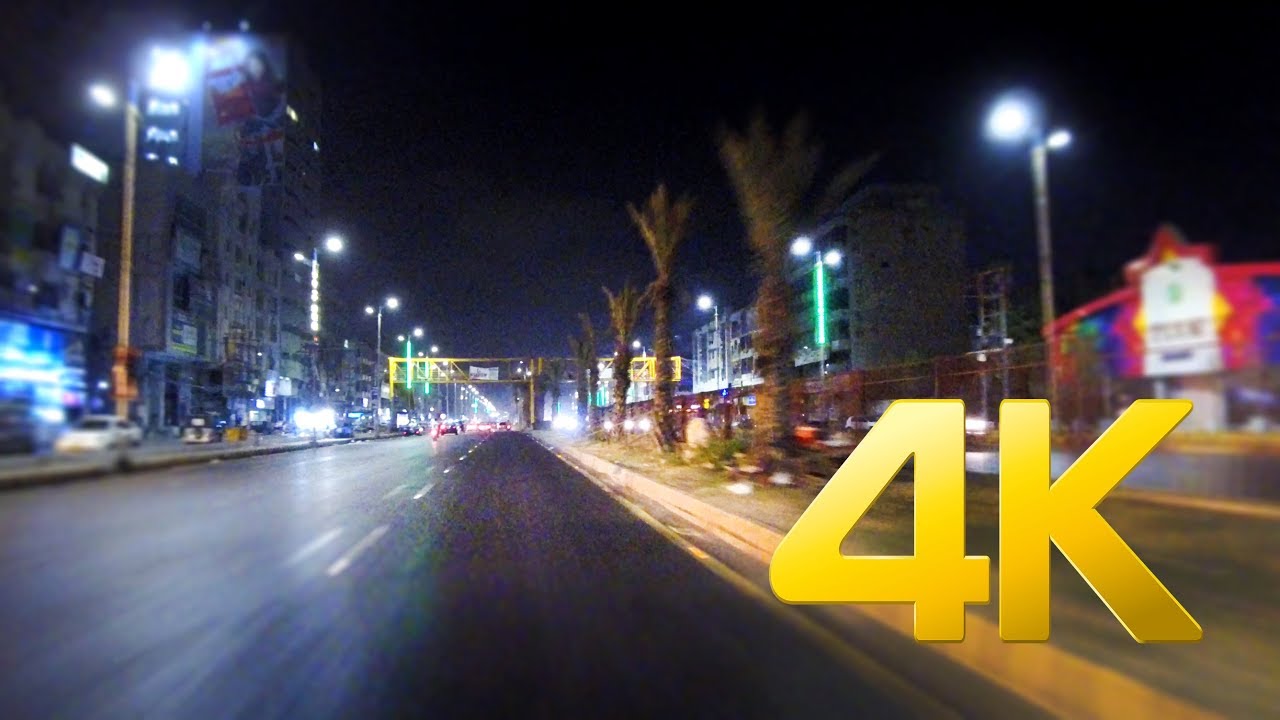 University Road Night Drive - Karachi - 4K Ultra HD - Karachi Street View