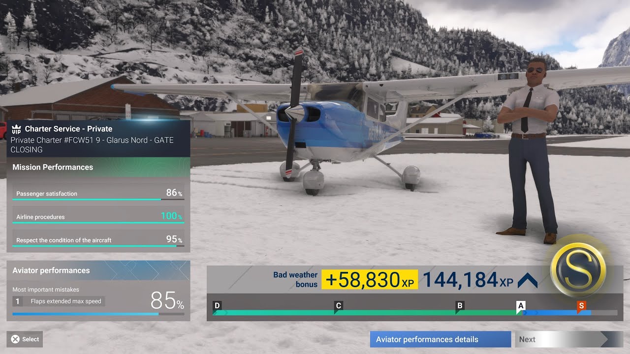 MSFS 2024 | Cessna Skyhawk High Altitude | VIP Charter: Rank S