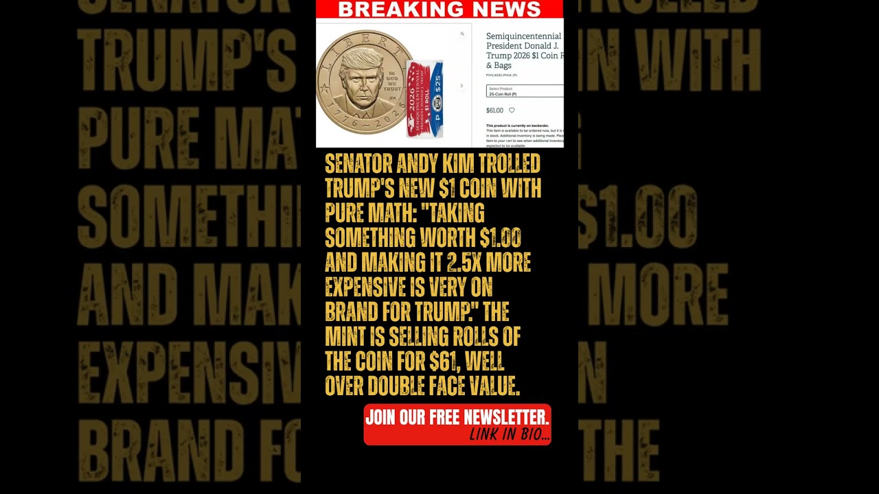 BREAKING: Senator Andy Kim Trolls Trump's New $1 Coin: 