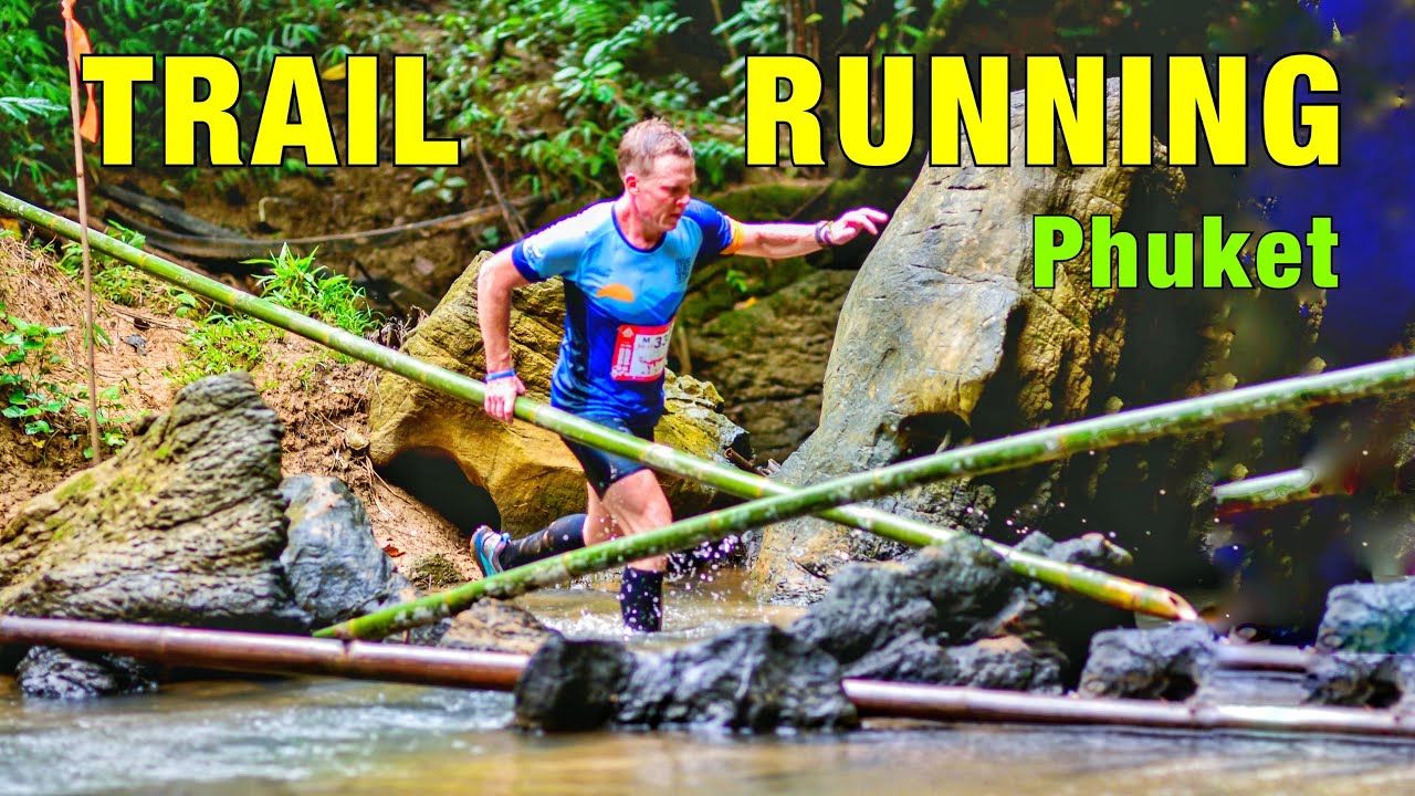 Trail running. Running through the jungle of Phuket.