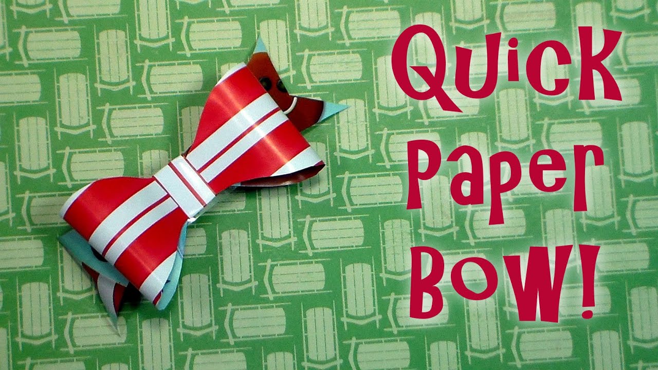 Quick Bow Made From Leftover Wrapping Paper!