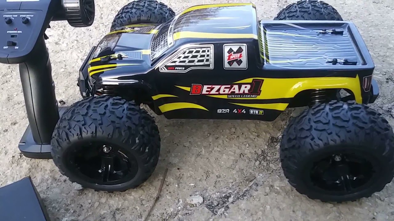 BEZGAR 1. 1/10 Scale 4 WD RC TRUCK.    Unboxing &  Short Test Run