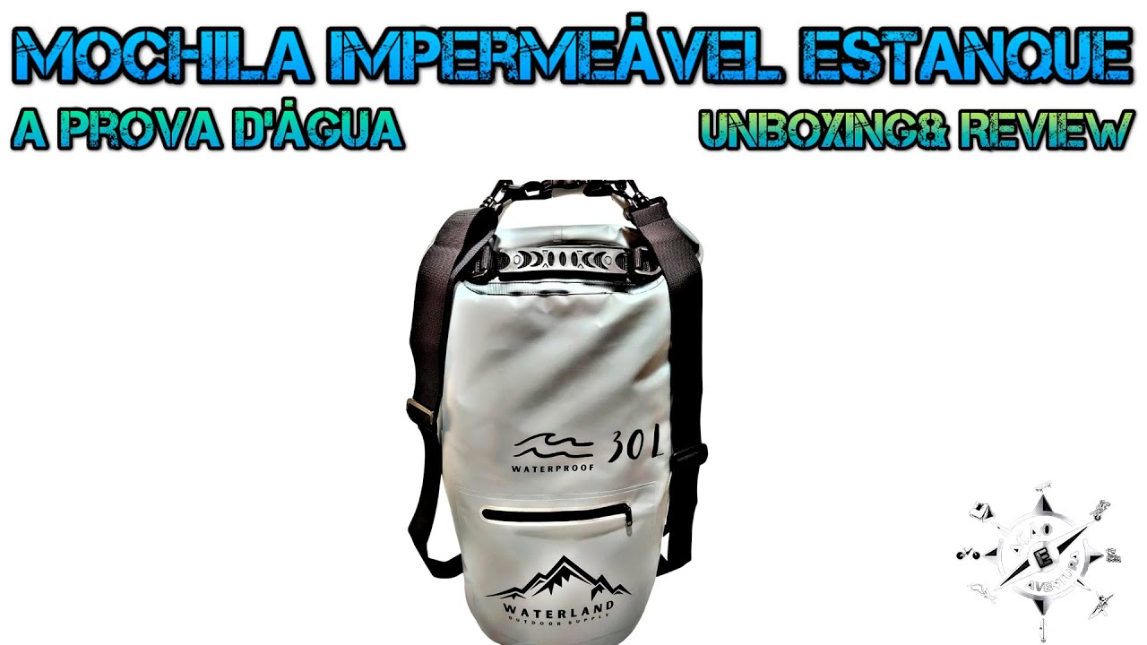 Mochila Impermeável Estanque A Prova D'água 30 Litros - Para Transporte de Materiais de Mergulho