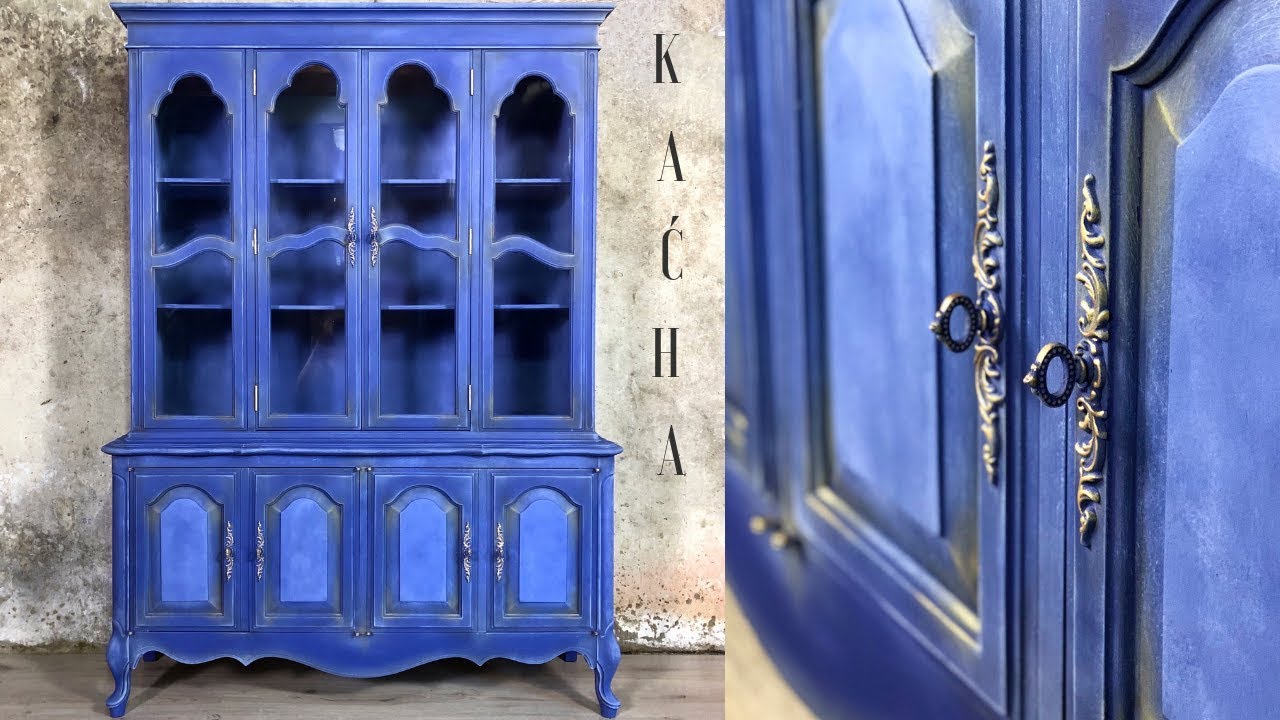 French Provincial China Cabinet Makeover with Chalk Paint