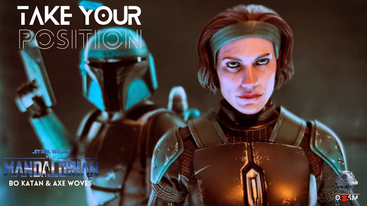 Figure Posing Exposition “Take Your Position” Hot Toys The Mandalorian Bo Katan & Axe Woves