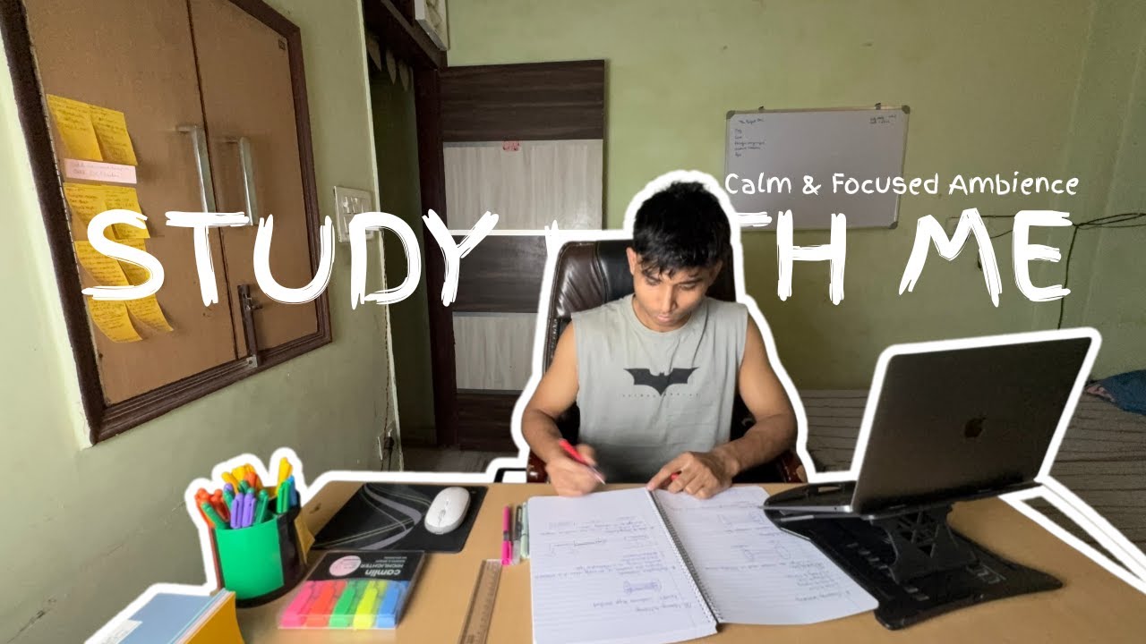 Study With Me | 50/10 Pomodoro | Calm Deep Work Session | Focused Study Ambience