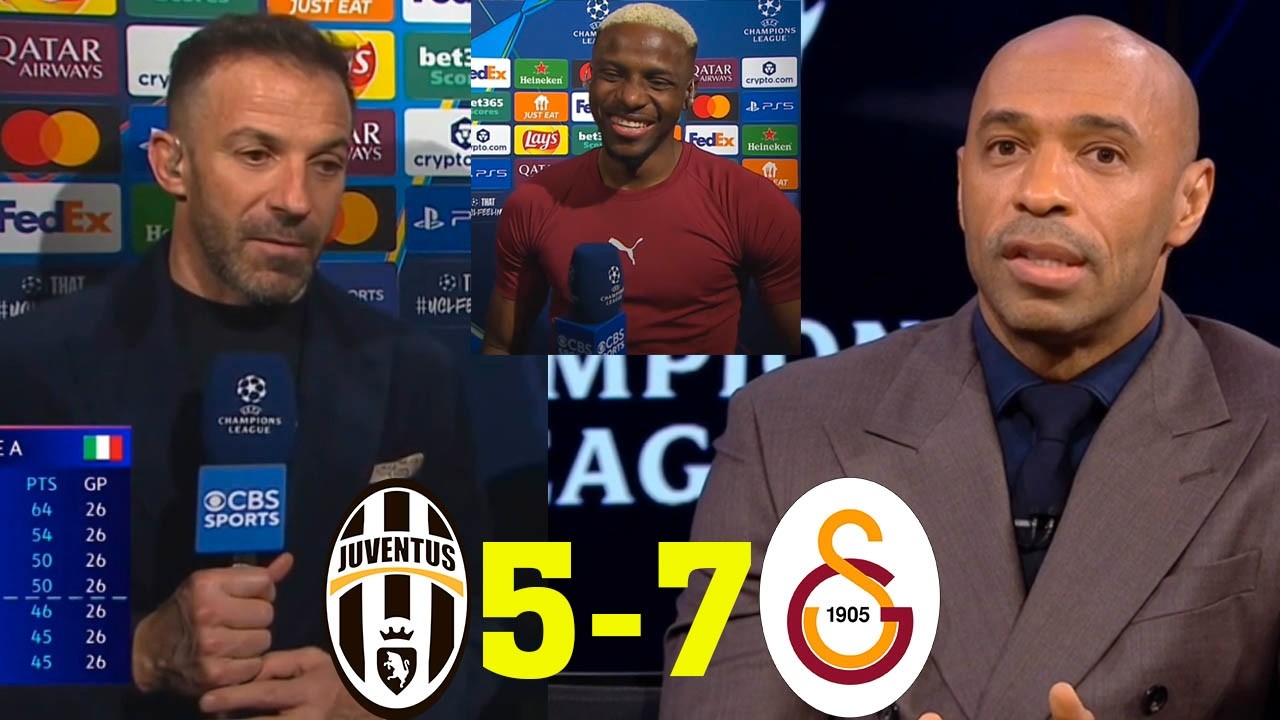 Juventus v Galatasaray 3-2(5-7) What A Game! Osimhen Reaction With Thierry Henry And Carragher