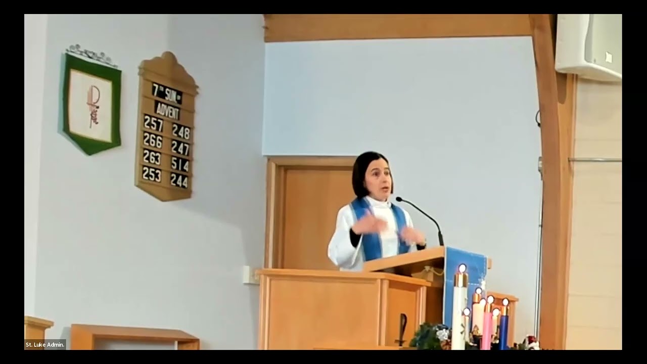 Gospel and sermon for December 21, 2025.