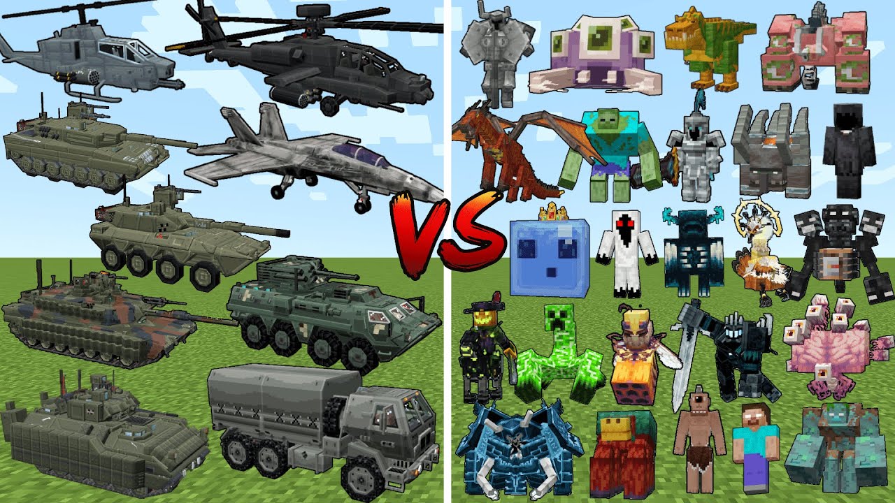 What Superb Warfare Vintage Vehicles can Beat the most Minecraft Bosses?