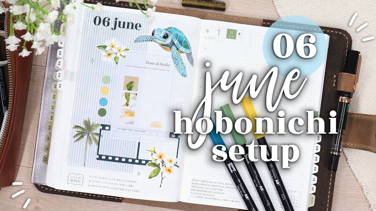 🏝️ JUNE 2025 Plan With Me // Hobonichi Cousin Monthly Setup