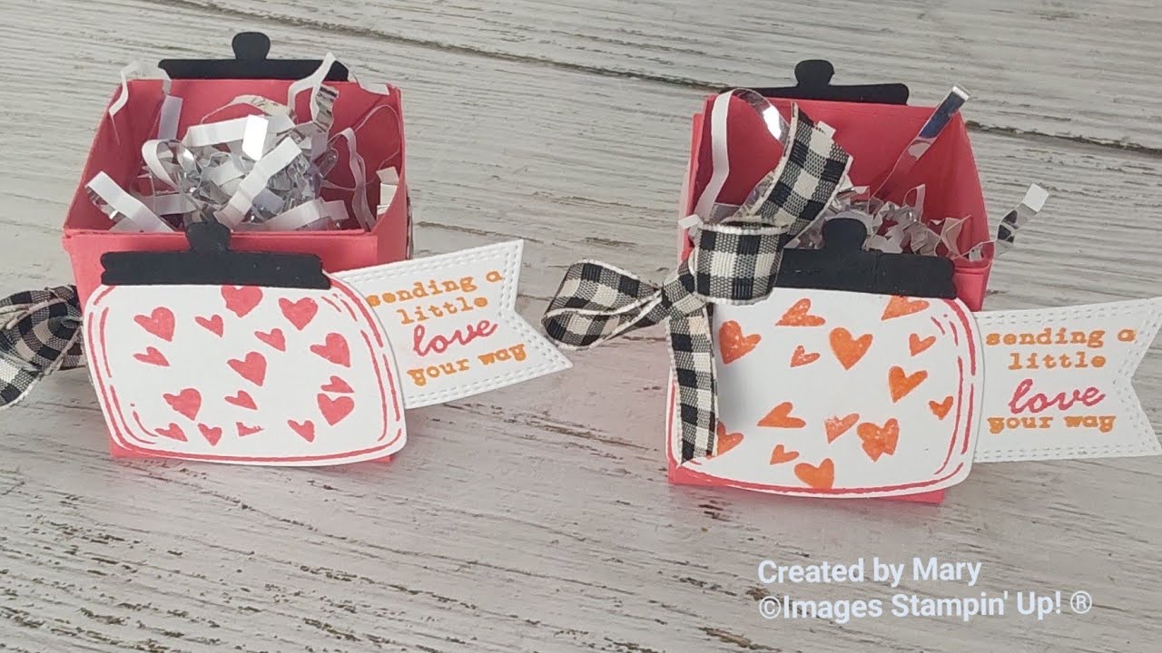 Small treat box featuring Sweet Jar stamp set and Sweet Jar builder punch Stampin' UP!®️