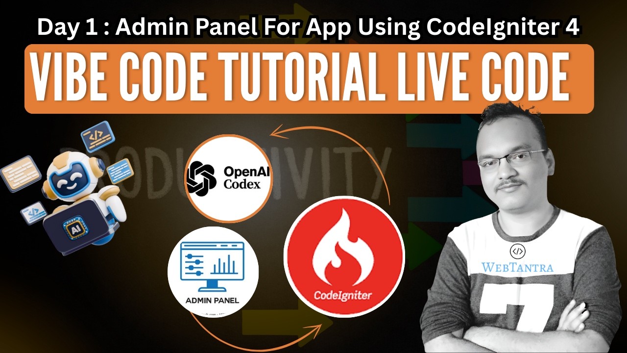 Day 1: CodeIgniter 4 Secure Admin Panel for Apps (Built with Codex Vibe Coding)