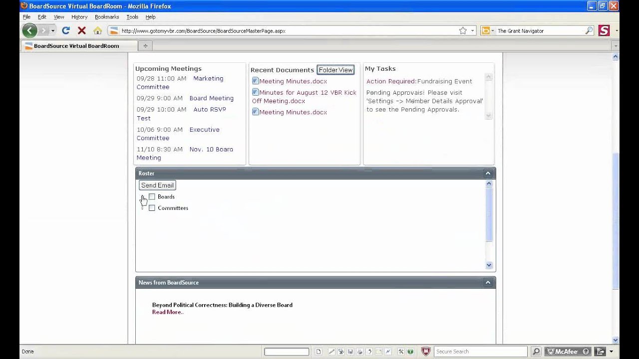 BoardSource Virtual Boardroom Overview