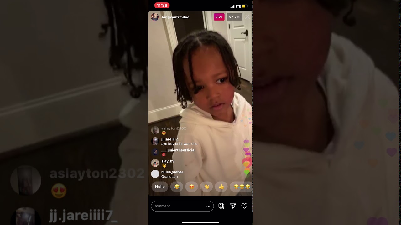 King Von and Grandbabii on ig live ❤️