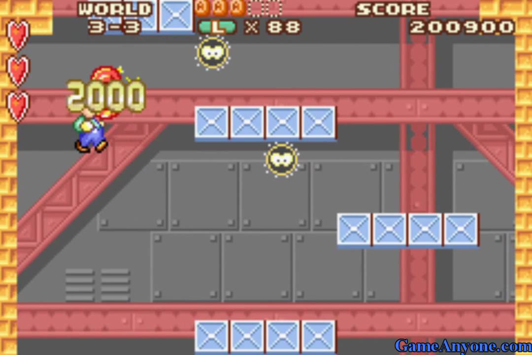 Super Mario Advance [GBA] - Level 3-3 (All red coins)