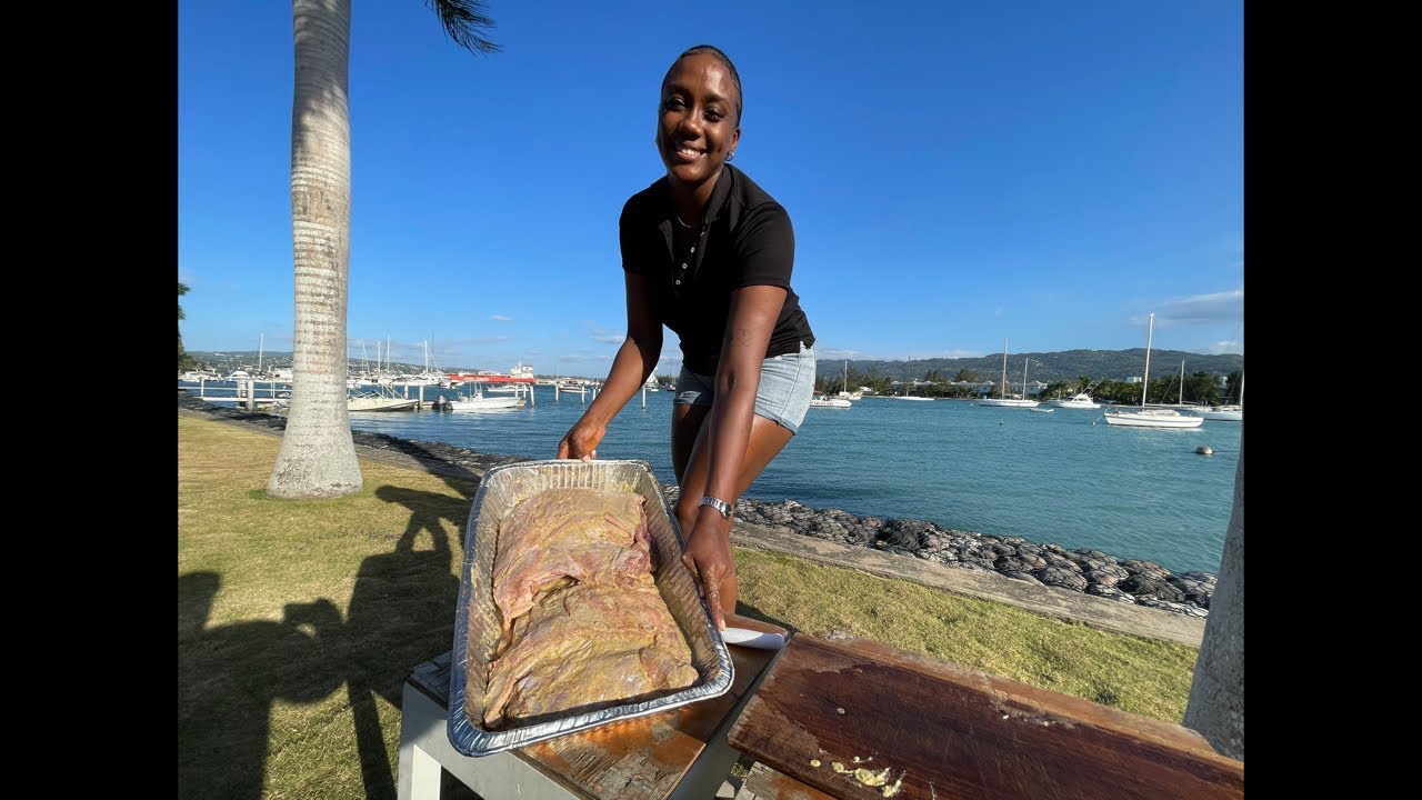 Come chat with us | Chef Carrie is here grilling up some Alpine Goat ribs