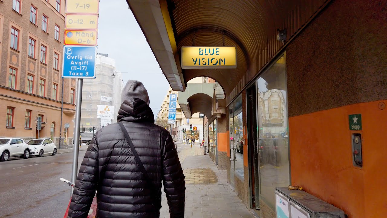 Walking in Stockholm: Exploring the streets of Kungsholmen island (4K)